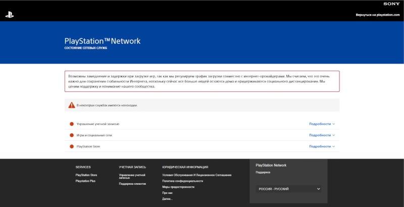У PlayStation масштабный сбой по всему миру: сетевые игры и функции больше не работают