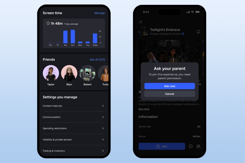 Roblox введёт новые ограничения и расширит родительские возможности для защиты детей