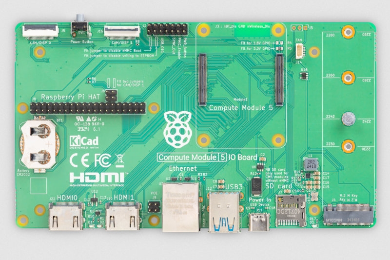 Raspberry Pi представила одноплатный компьютер Compute Module 5 без портов ввода-вывода по цене от $45