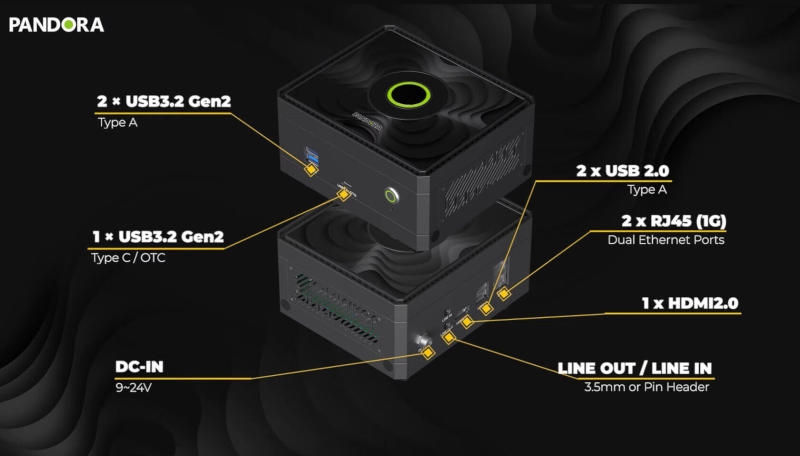 Palit представила компактный ИИ-компьютер Pandora на базе Nvidia Jetson Orin NX Super