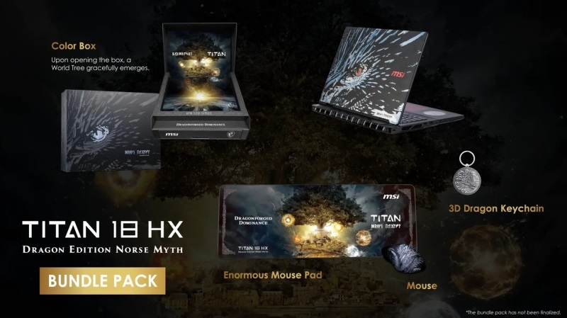 MSI представила большой и мощный ноутбук Titan 18 HX Dragon Edition Norse Myth с мордой дракона на крышке